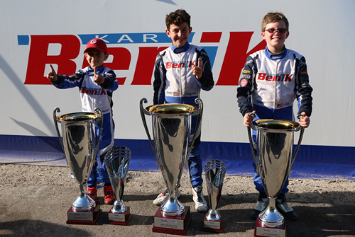 DeFrancesco (Center), Reece Gold (Right) and James Egozi (Left) claimed championships and vice championships in the ROK Cup USA program