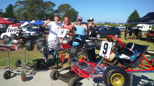 A group of current, younger, drivers who bought and prepared some old-generation karts in order to take part in the inaugural meeting