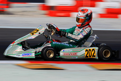 Kiwi Marcus Armstrong at a recent WSK Super Master Series round
