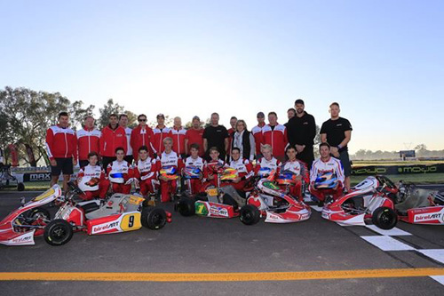 The BirelART Team in Albury - Ryan Kennedy took 2nd in DD2 while Joshua Car, Nicholas Andrews and Scott Howard all finished in the top five 