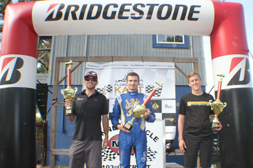 Open Shifter championship podium with title winner Patrik Hajek