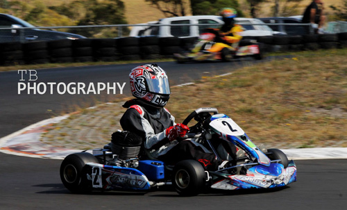 Mitchell Kerrison competing in round 2 of the Tasmanian State-wide series earlier this year