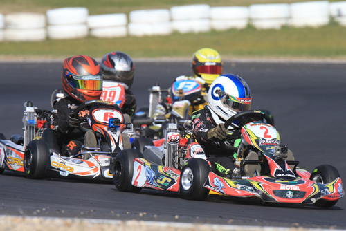 pro tour pucka JC Kart driver Oscar Targett took the win in heat one for Micro Max