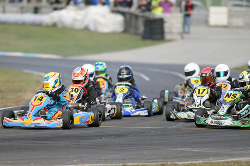 The new Sulphur City Sprint meeting also sees the opening round of the inaugural Rok CUP New Zealand series for the Cadet ROK and Vortex Mini ROK (pictured) classes
