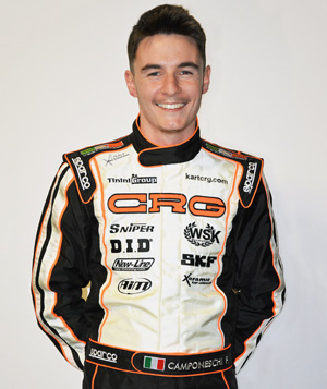 Flavio Camponeschi, now in the colours of the CRG Racing Team