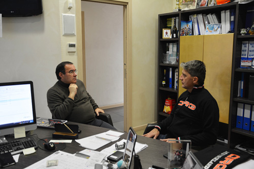 Giancarlo Tinini (left) and Dino Chiesa in the CRG offices