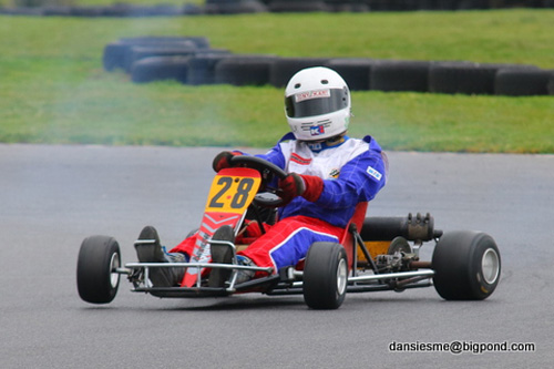 Paul Kendall bolted a rotary valve F100 engine to his old Arrow chassis he used in Junior National all those years ago!