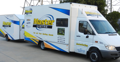 master karting van and trailer