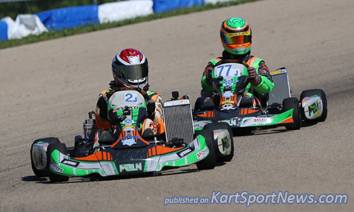 route 66 karting IAME Junior was split by Maks Kowalski and Stephen Dial