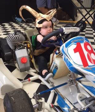 Super heroes even got to try out the karts for size! 