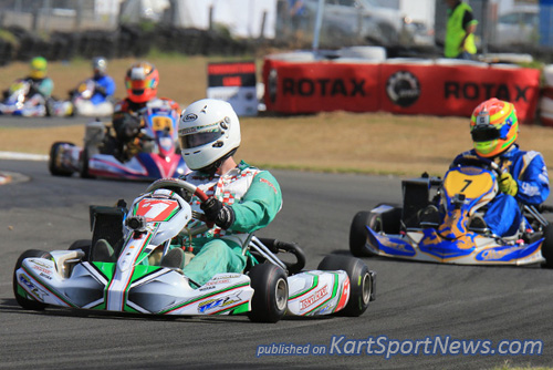 •	In his return to Rotax 125 Heavy, Chris Farkas showed a strong performance with a clean sweep of wins
