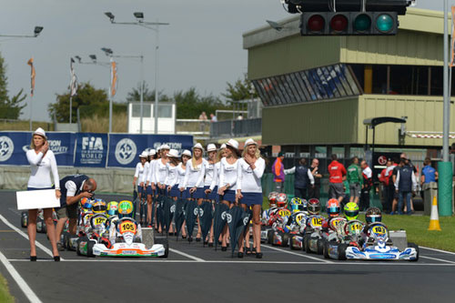 Start of the 2013 CIK-FIA International KF-Junior Super Cup Final
