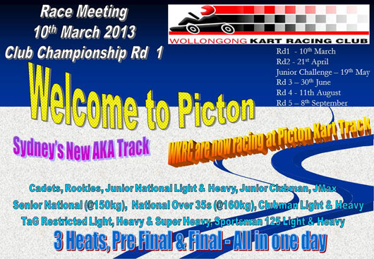 picton wollongong kart races flyer
