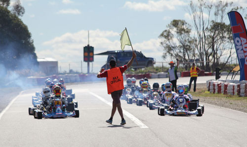 The KZ2 boys line up for action at round 2 in Cockburn