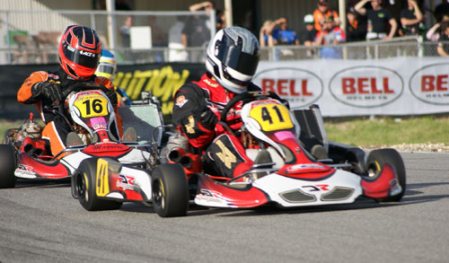 DR Kart's Jacob Parsons (41) and Adam Maguire