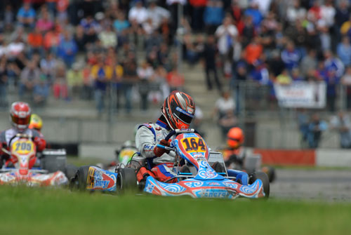Hays on his way to a top ten finish in the European KZ2 Championship