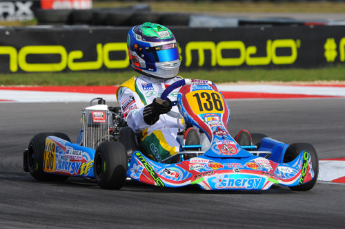 Sydney teenager James Abela charged through the field in the Junior Max final