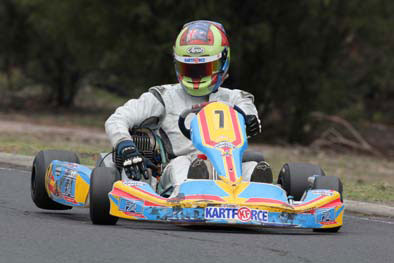 Jessie Elliott qualified the Kart Force FA machine fastest in Sportsman 100 Light