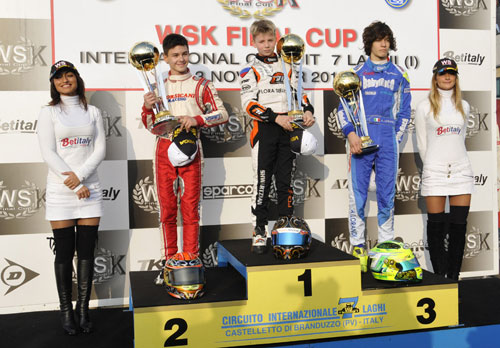 KFJ podium (L to R) - Petrut Florescu, Robert Shwartzman, Alessio Lorandi
