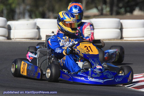 Fastest Rotax Light class qualifier and heat winner Daniel Kinsman (#31) had his strongest Australian Rotax Pro Tour showing to date at the final in Coffs Harbour over the weekend