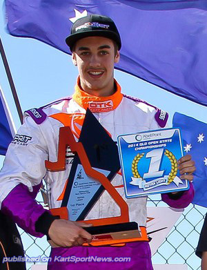 Mitch Griffin scored the win and the Blue Plate in Rotax Light