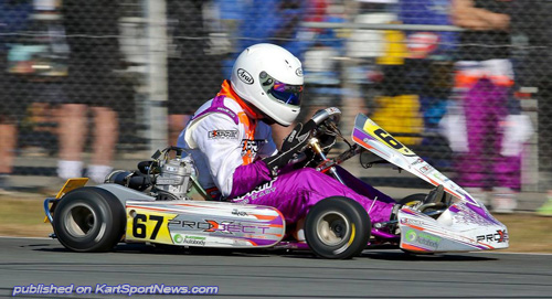 Clem O’Mara on his way to 8th in X30 Heavy, and also finishing a credible 4th in Rotax Light