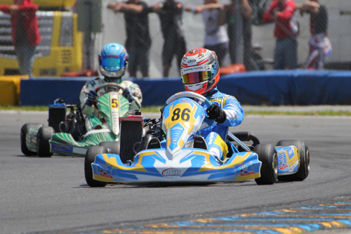 Top New Zealand karter Marcus Armstrong, seen here contesting the second round of the 2014 Rotax Max Euro Challenge in Italy in May