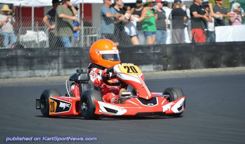 Dane Idelson had an up and down day in Honda Kid Kart that saw him leave with an impressive main event win