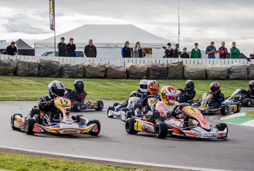 Karters compete in the W.P.K.A GoldStar Series, the longest running KartSport competition in New Zealand