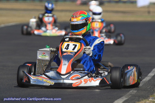 Glen Ormerod was able to secure a clean sweep of wins in the Sodi Junior Max Trophy Class