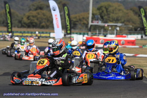 On return to the Pro Tour, Tyler Greenbury took pole position in Rotax Light for the heat races