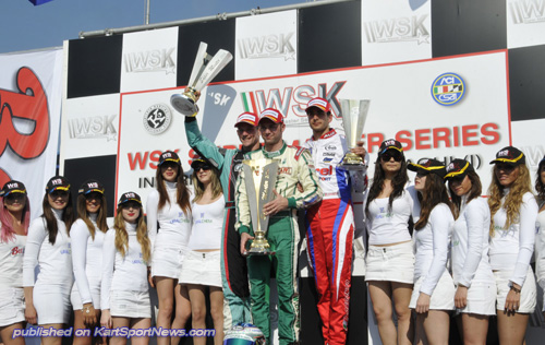 Ardigo, Lammers and De Conto on the KZ2 podium