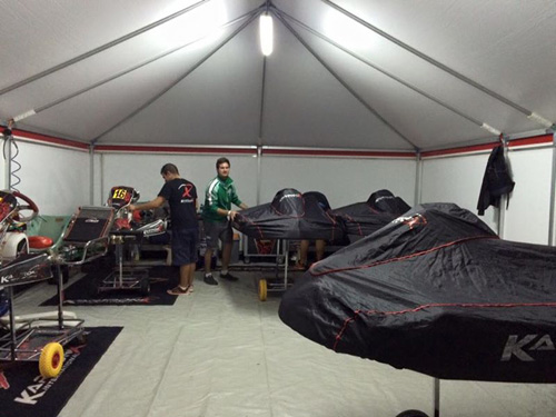 Inside Aaron Cameron's Kartronix team tent