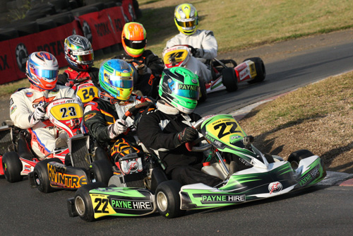 Regan Payne will start in pole position for the Rotax Heavy pre-final