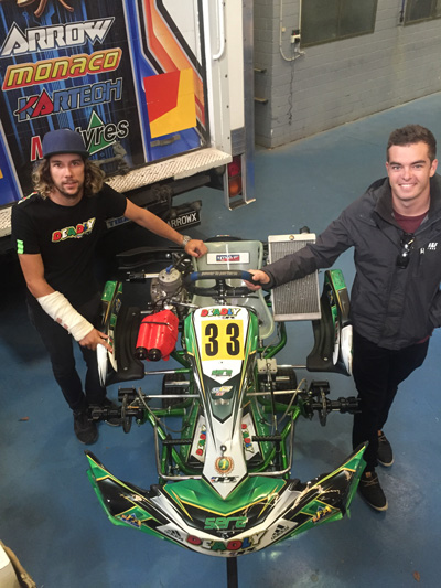 Deadly's David Sera and Scott McLaughlin with a Deadly KZ2 at the DPE factory