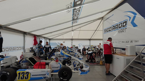 The Ricciardo Kart team marquee that Pringle will join in Sweden this weekend