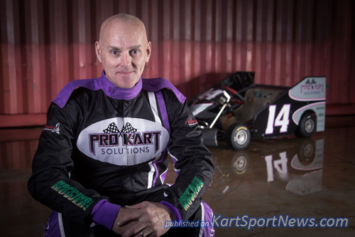 Wayne Baines, now in Pro Kart Solutions colours