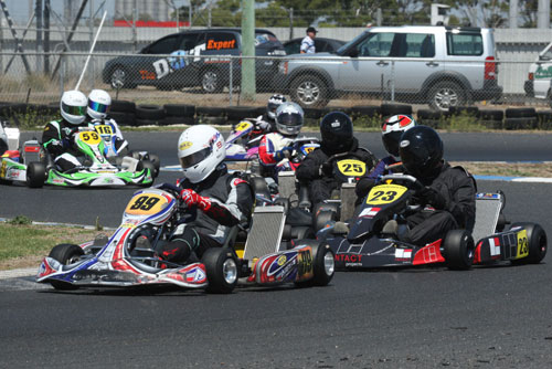 Rocky Mangano (#23) took out the Sportsman Restricted Heavy Final at Geelong