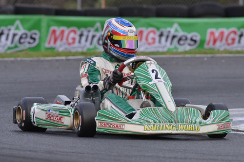 Carlingford teenager Andrew Kahl is currently fifth in the Pro Junior (KFJ) Championship
