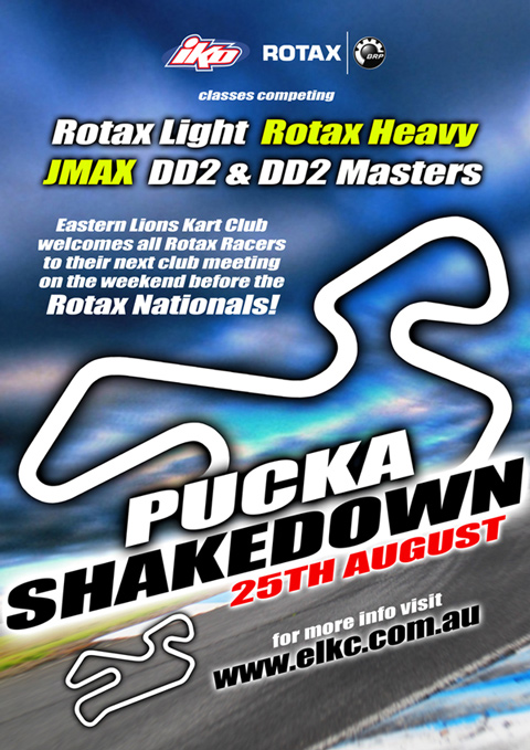 pucka rotax nationals shakedown poster