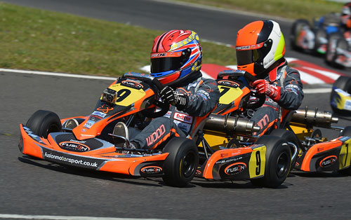 Two wins moved Tom Wood closer to the top of IAME Cadet