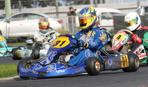 Daniel Kinsman competing at the Geelong Rotax Pro Tour round earlier this year
