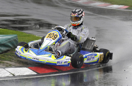 Talk about cutting the corner... Oliver Norris has qualified fastest in KF