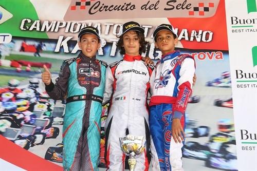 Race 2 podium for 60 Mini  with Minì, Paparo and Ugochukwu